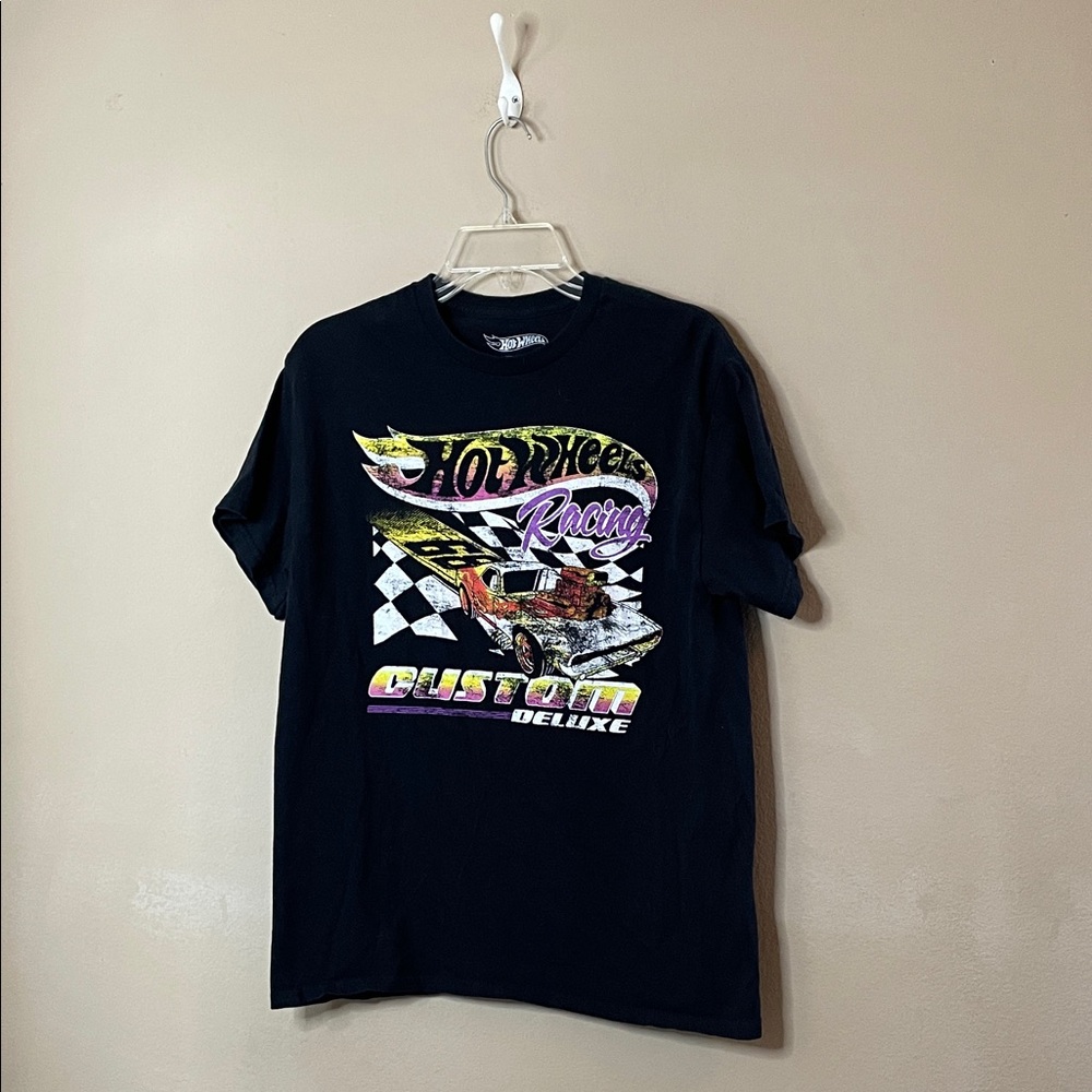Hot Wheels Racing Black T-Shirt SZ M man